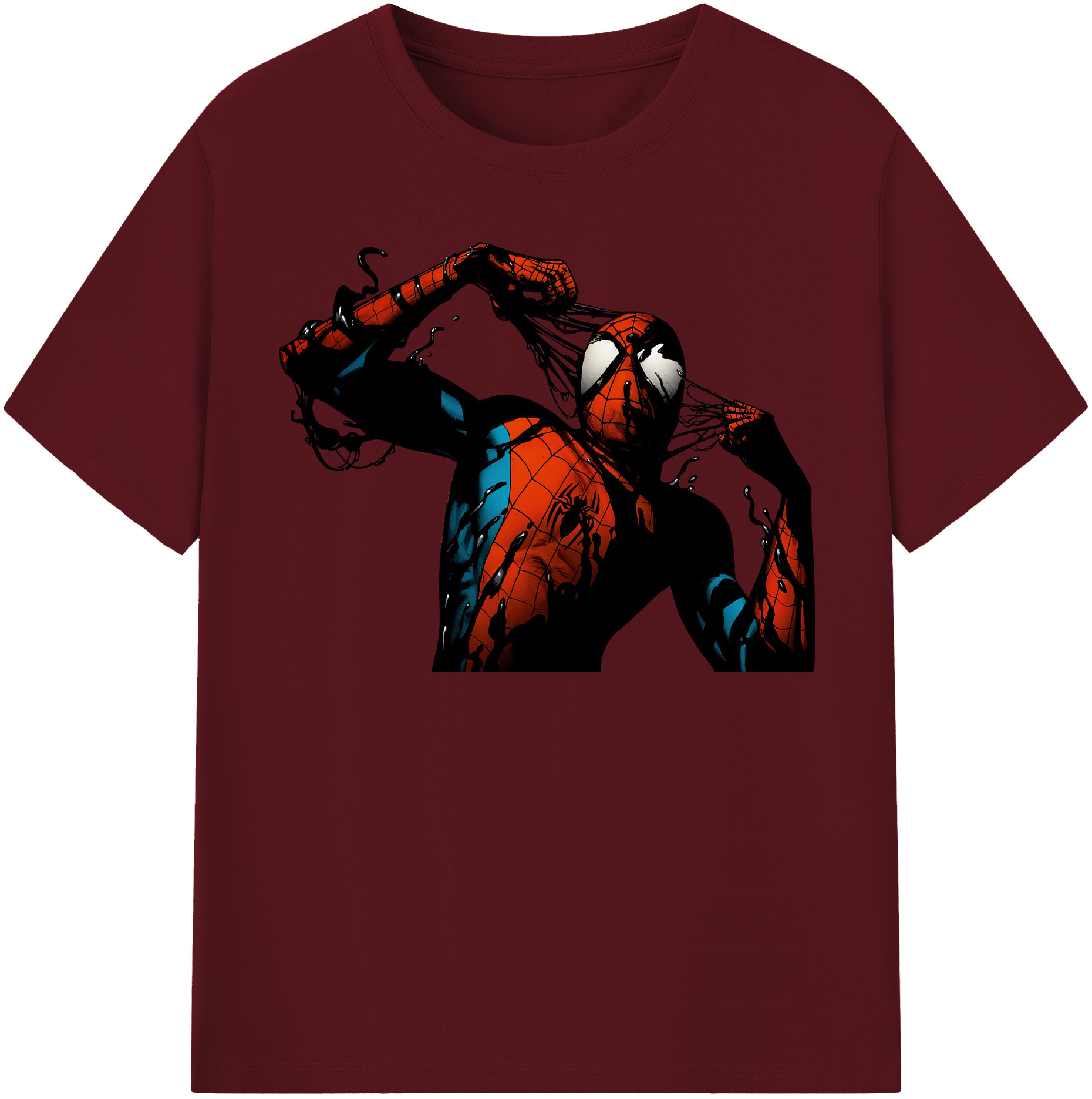 （画像用） Spider Man スパイダーマン 綿100％半袖Tシャツ（フロントプリント）
